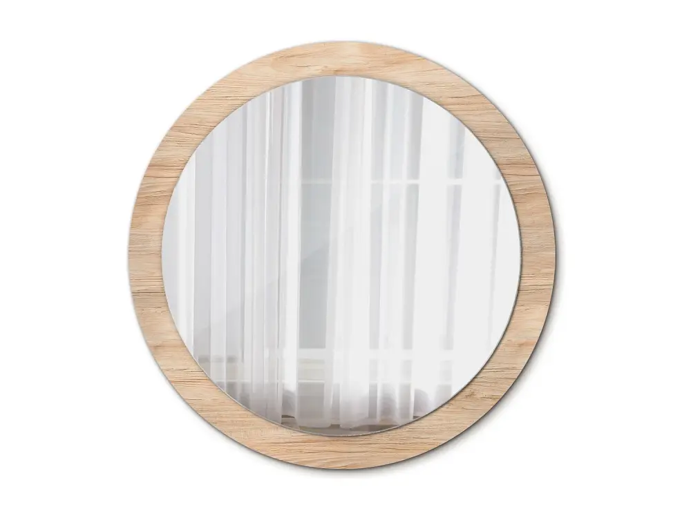 Espejo decorativo redondo - Madera - 90 cm