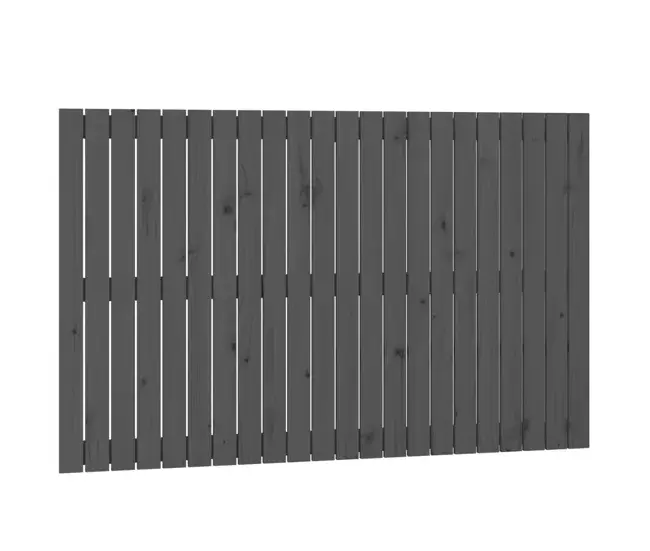 Cabecero de cama de pared madera maciza de pino 140x3x60 cm