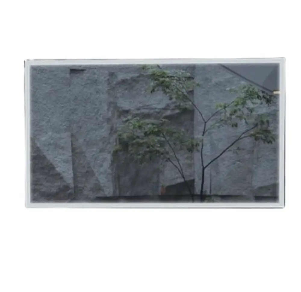 Colgador de Toallas Espejo rectangular negro - LED antivaho 80x80 negro 3000k calida