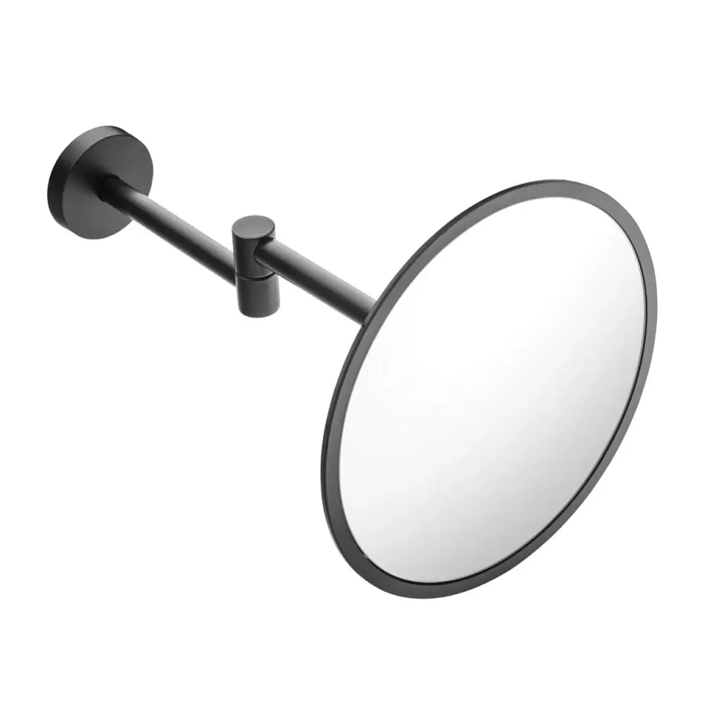 Espejo aumentador de pared en latón y plástico de la colección 'Black & White' de Cosmic - Negro satinado