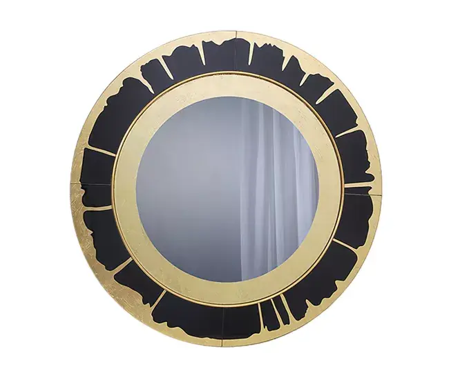 espejo cristal color dorado serie ocaso 90cm con Luz LED Ajustable