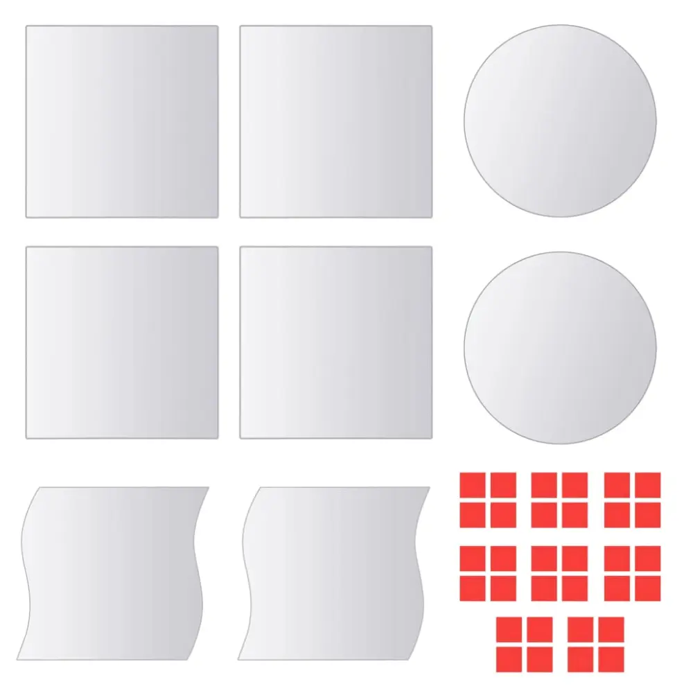 Artesanal Hecho Mano vidaXL azulejos de espejo de diversas formas vidrio 8 unidades