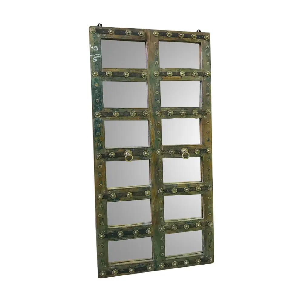 Espejo de madera 87x4x179 con Ganchos y Estante Incluidos