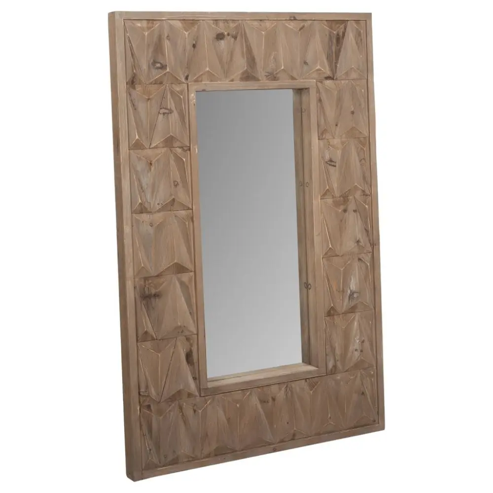 Espejo de madera marrón 68,5x6x108,5 para Regalo de Casa Nueva