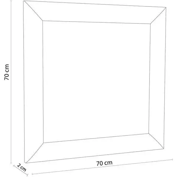 Espejo natural roble American 70x70 cm