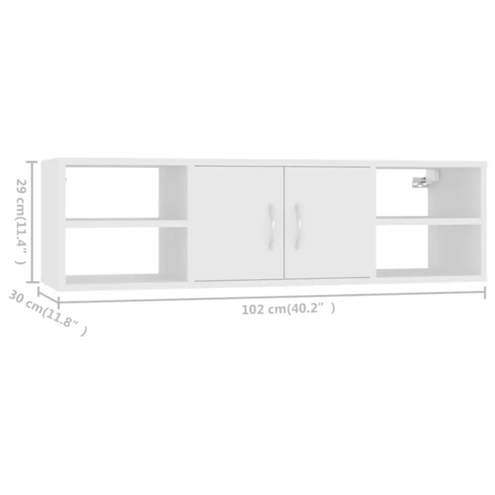 Artesanal de Calidad Estanterí de pared Acra 1 armario + 4 estantes 29x102x30 cm