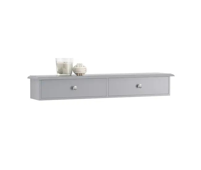 Estante de Pared con 2 Cajones 64 x 15 x 10 Gris SoBuy FRG43-HG