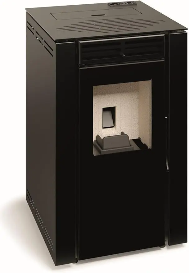 Tj - estufa de pellets modelo asia de 4,9 kw - color negro