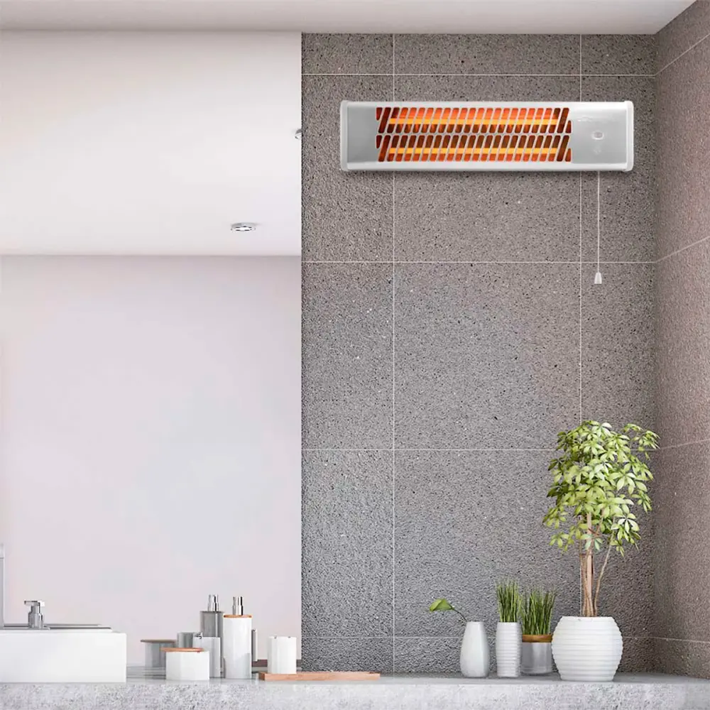 Estufa de cuarzo Orbegozo BB 5000 1200W 2 niveles exclusivo baño gris