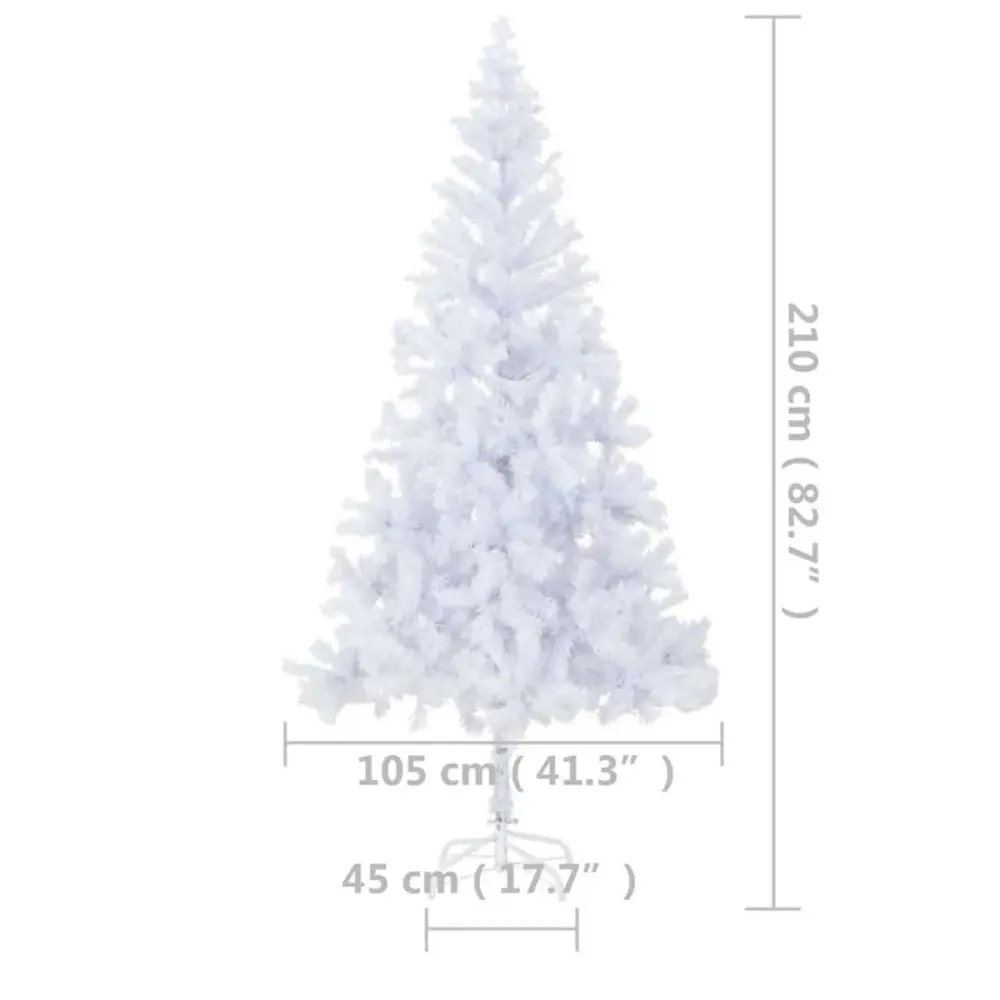 Falda Impermeable Árbol de Navidad artificial con leds 910 ramas blanco 210 cm