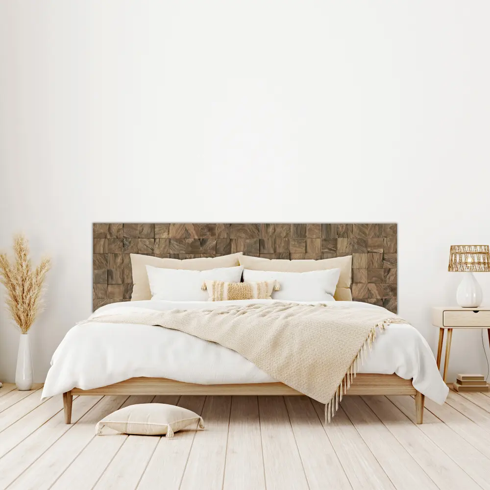 Lámina adhesiva cama mauro 200 cm, imitación madera con 4 Sujetadores Incluidos