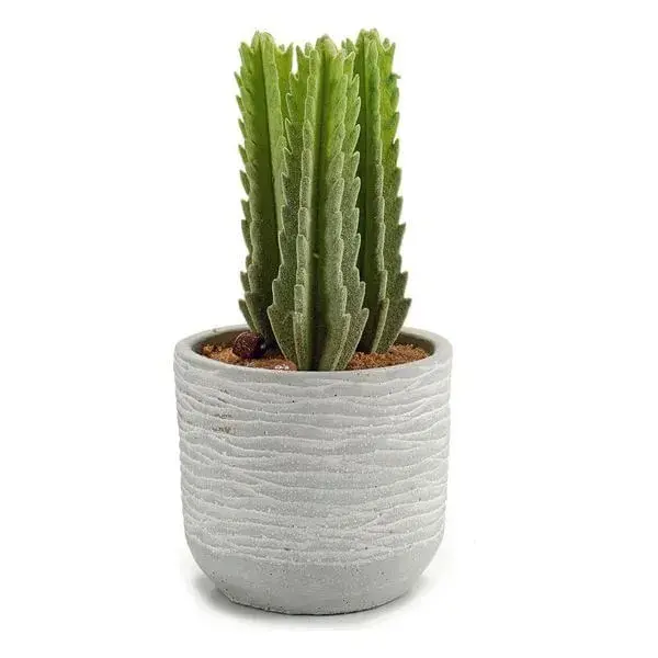 Cactus Plástico Cactus (10 x 20 x 10 cm) en Azul Cerúleo
