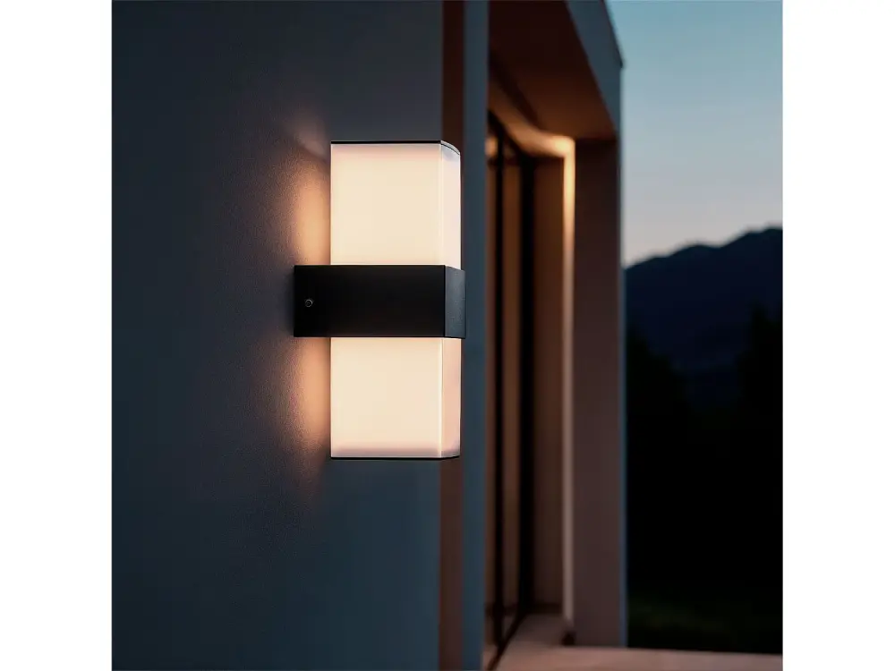 Aplique de Pared Exterior LED 12W Aluminio Superficie Berdy Duo Negro