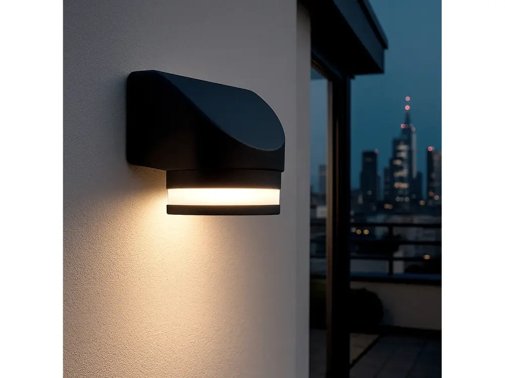 Aplique de Pared Exterior LED 5W Aluminio Superficie Neky Negro