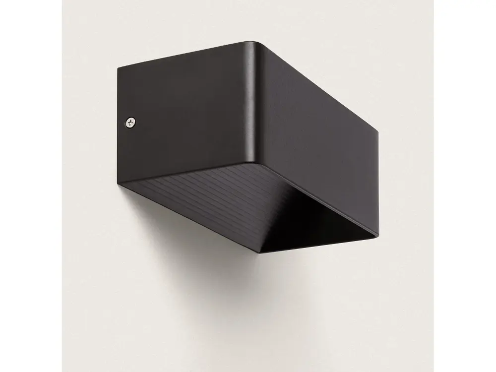 Aplique de Pared LED 6W Aluminio Superficie Kawek Negro