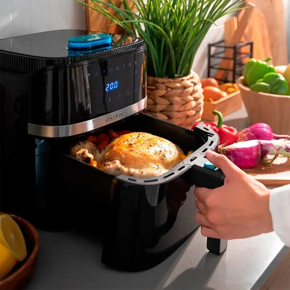 Freidora de aire Cecotec Cecofry Drip 5000 1500W 5L con spray de agua negro