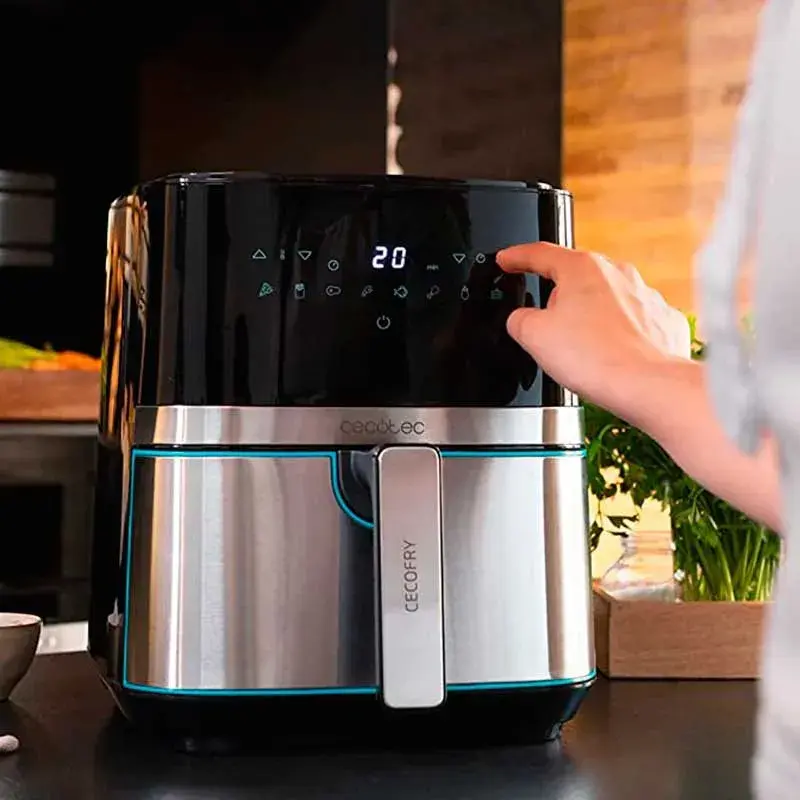 Freidora De Aire Cecotec Cecofry Full Inox 5500 Con Accesorios 1600w 5 5l Inox