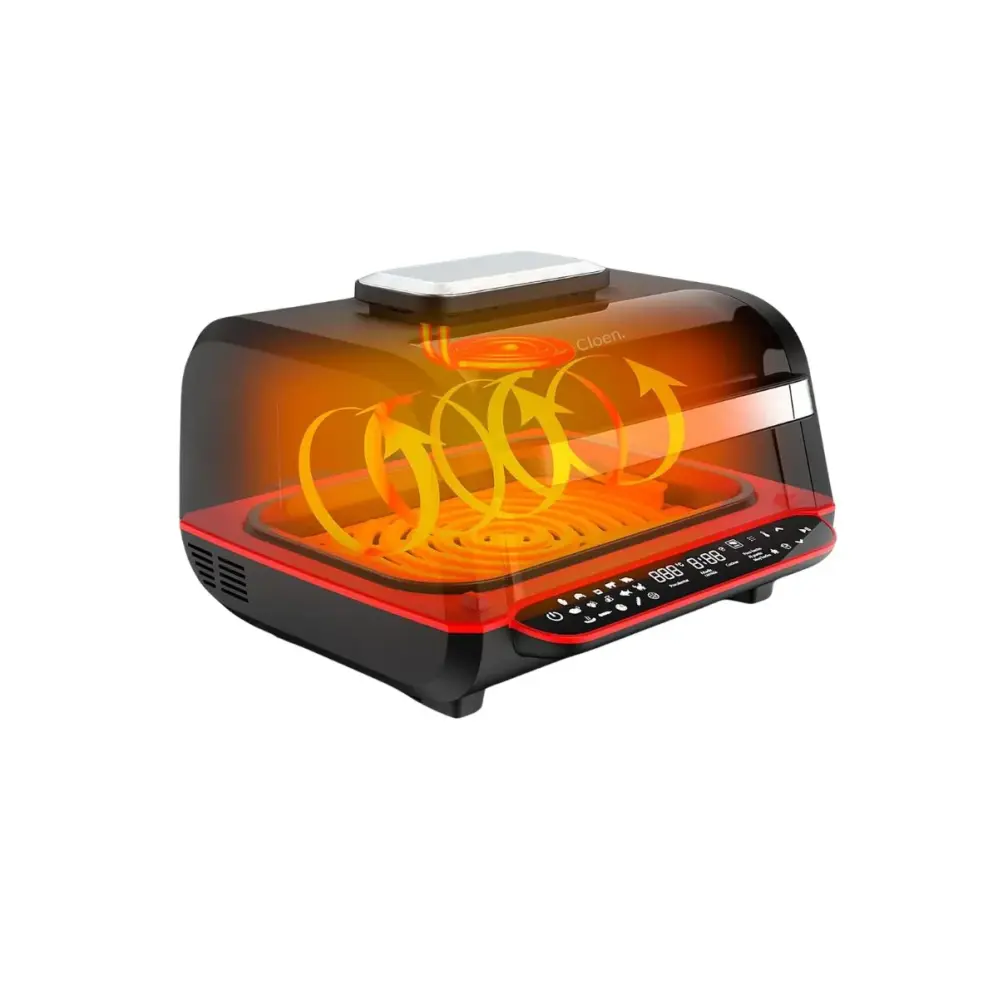 Freidora de aire Foodie Fryer Cloen 7L 8 funciones negro
