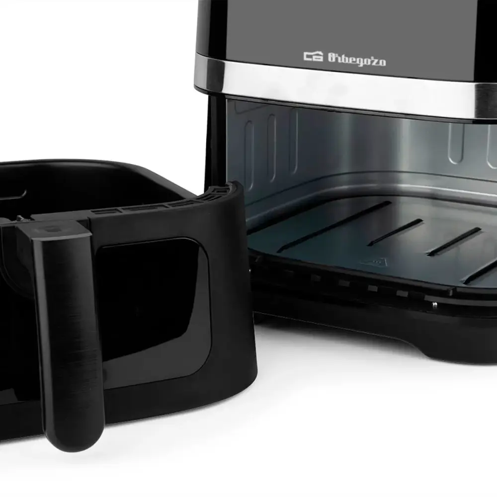 Freidora de aire Orbegozo FDR 68 1800W 6,5L diseño con ventana negro