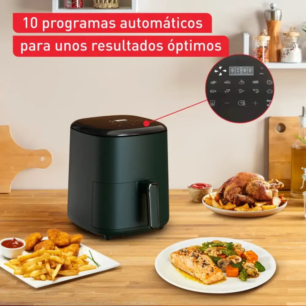 Freidora de aire Tefal EY245310 5L 10 programas verde