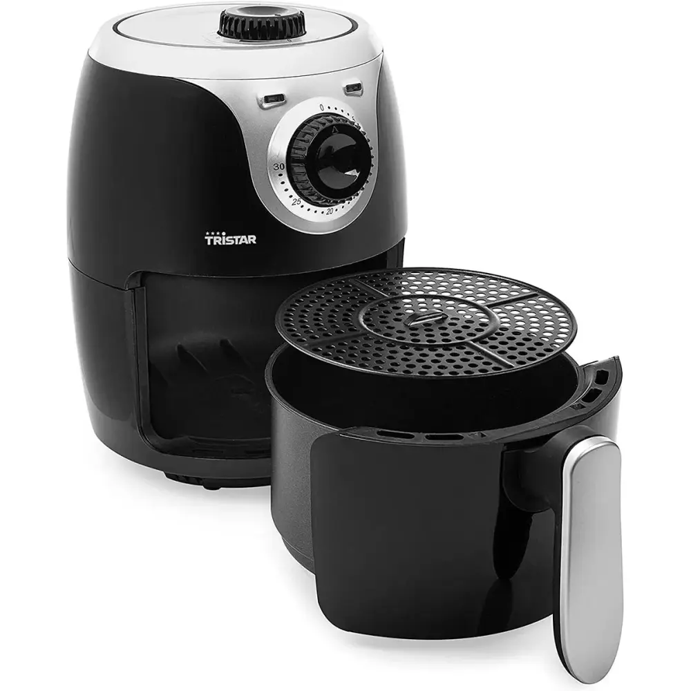 Freidora de aire Tristar FR-6980 Compacto Crispy 1000W 2L negro/inox
