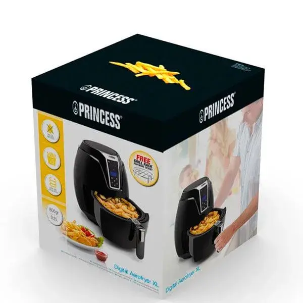 Freidora por aire Princess 182021 Electrónico XL 1400W 200º 3.2L