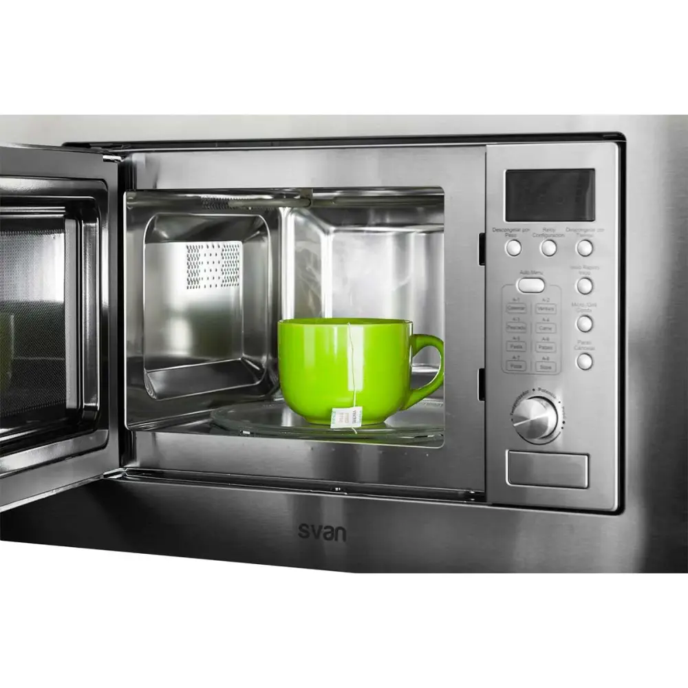 Microondas integrable Svan SMWI2800DGX 800W 20L función grill inox