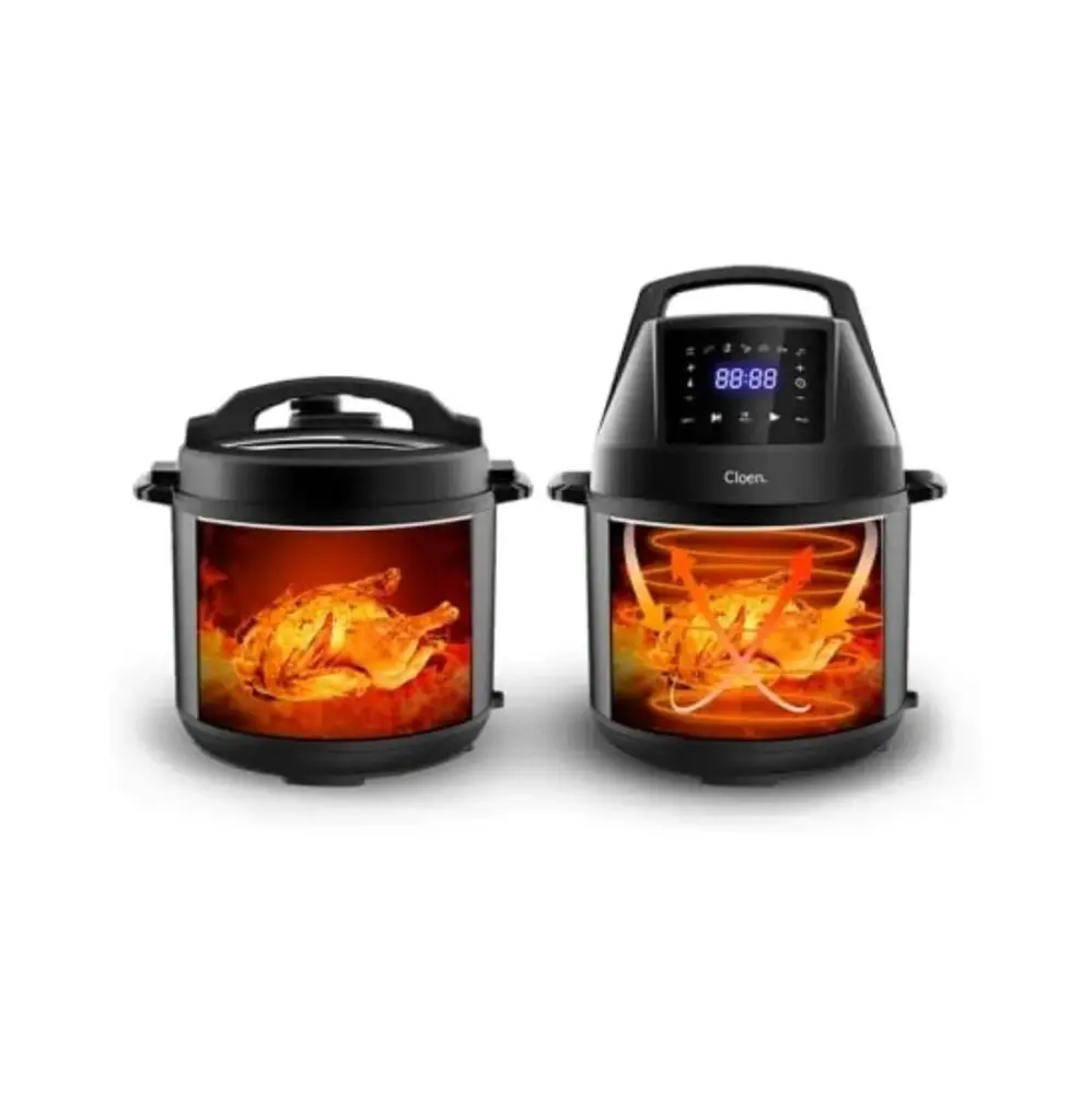 Olla presión programable + freidora de aire Foodie Pot Cloen 6L 20 programas negro