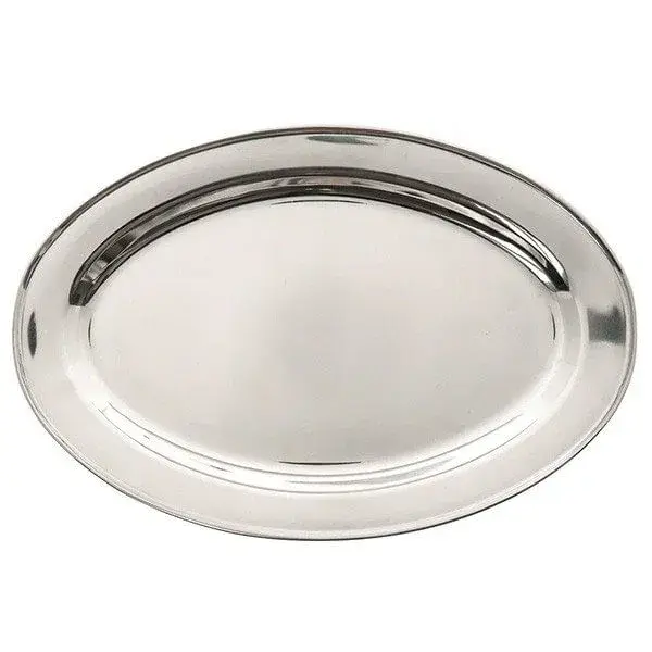 Fuente ovalada inox 40 x 26 cm con Garantí de 1 ño