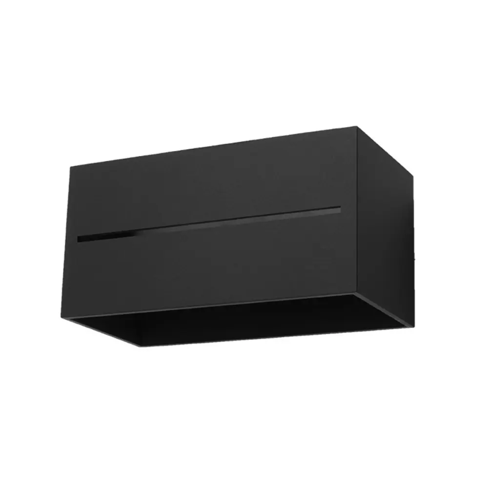 Zen Premium Lámpara de pared lobo 2 negro aluminio 20x10x12cm