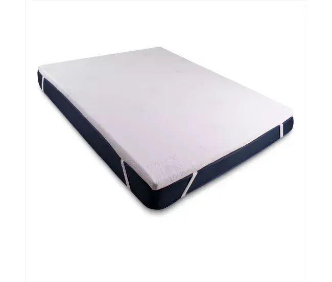Algodón Egipcio 100% Topper Viscoelástico 80 x 180 cm - Sobrecolchón Viscoelástico- Funda Aloe Vera - 5 cm Grosor