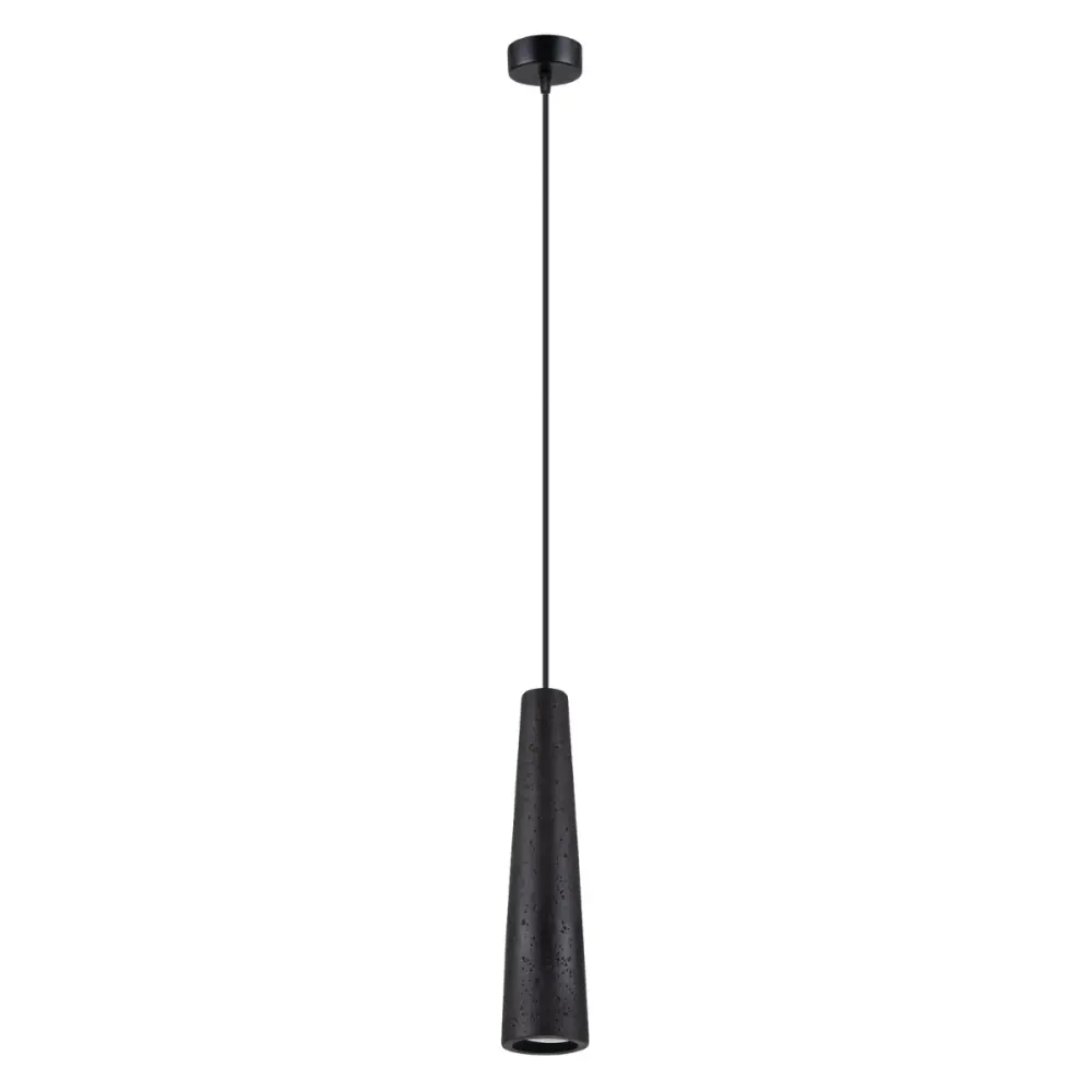 Premium Certificado Lámpara coLGante electra 1 negro concreto 8x125x8cm