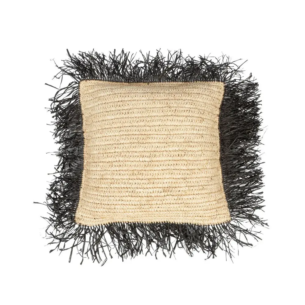 Sobre de almohada Funda de almohada Bazar Bizarre De Rafia-Black-40x40 puro