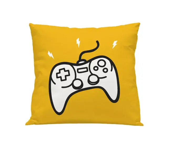 Funda cojín Infantil Gamer Gamer - Amarillo - 50X50 para Cama Infantil