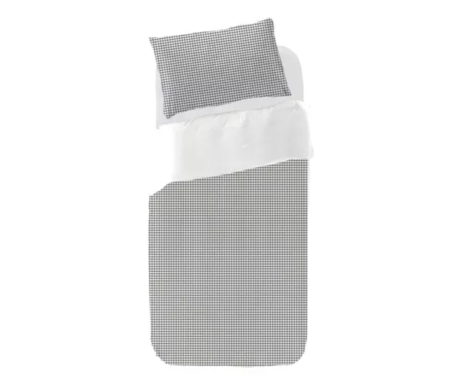 Funda nórdica Infantil Vichy - Gris - Cama90 (160X270) con Certificado de Seguridad