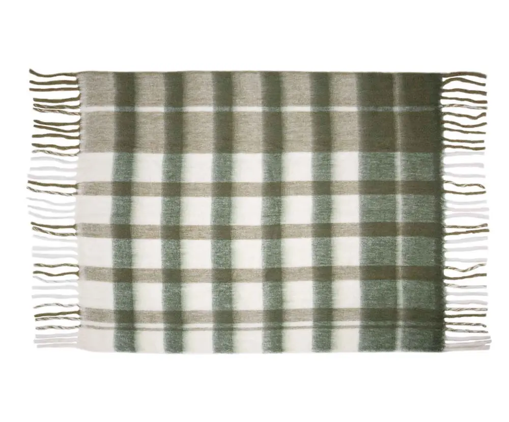 MANTA LANA TARTAN VERDE 125X150CM