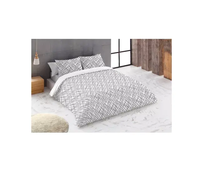 Funda nórdica reversible Funda nórdica AMUR cama 90 cm negro