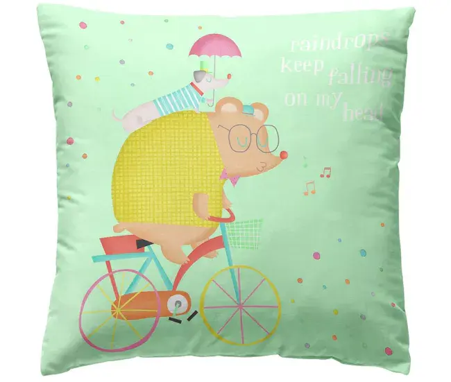 Funda de cojín algodón verde 40x40cm con Relleno de Plumas