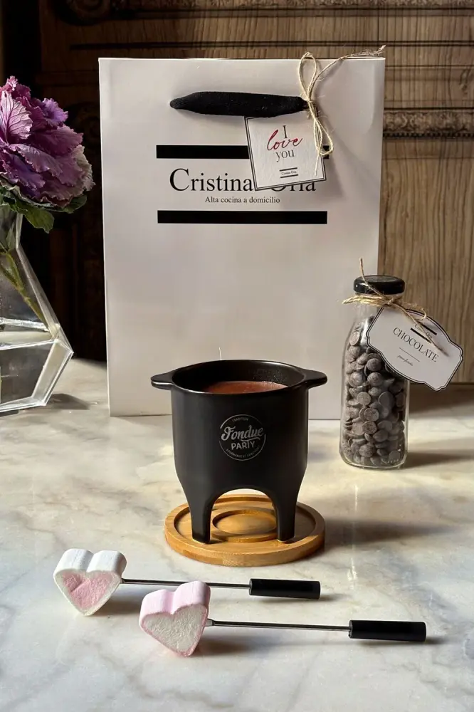 Bolsa Fondue Dulce Para Dos Exclusivo San Valentín | Fácil de Colocar |