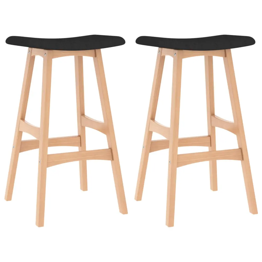 Funda para Sofá vidaXL taburetes de cocina negros 2 unidades tela