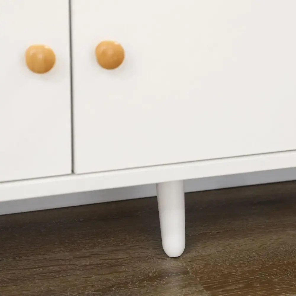 Premium de Diseño Aparador Blu Homcom 2 armarios + cajón blanco 94x90x30 cm