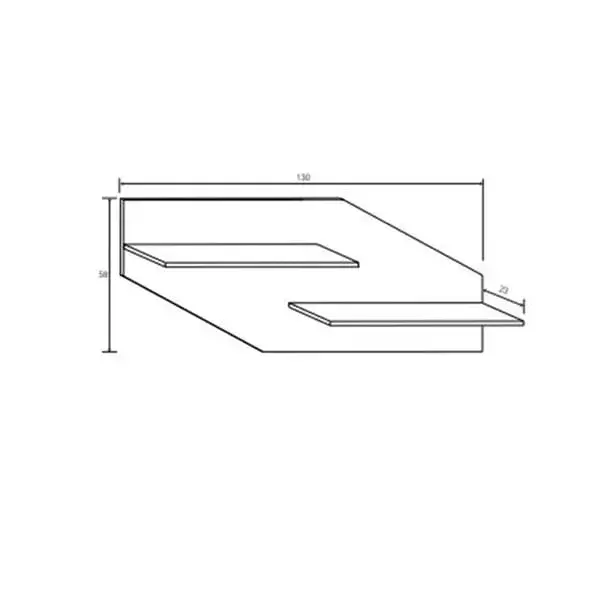 Composición de salón Lara 03 cambria/grafito 240 cm 220 x 95 cm