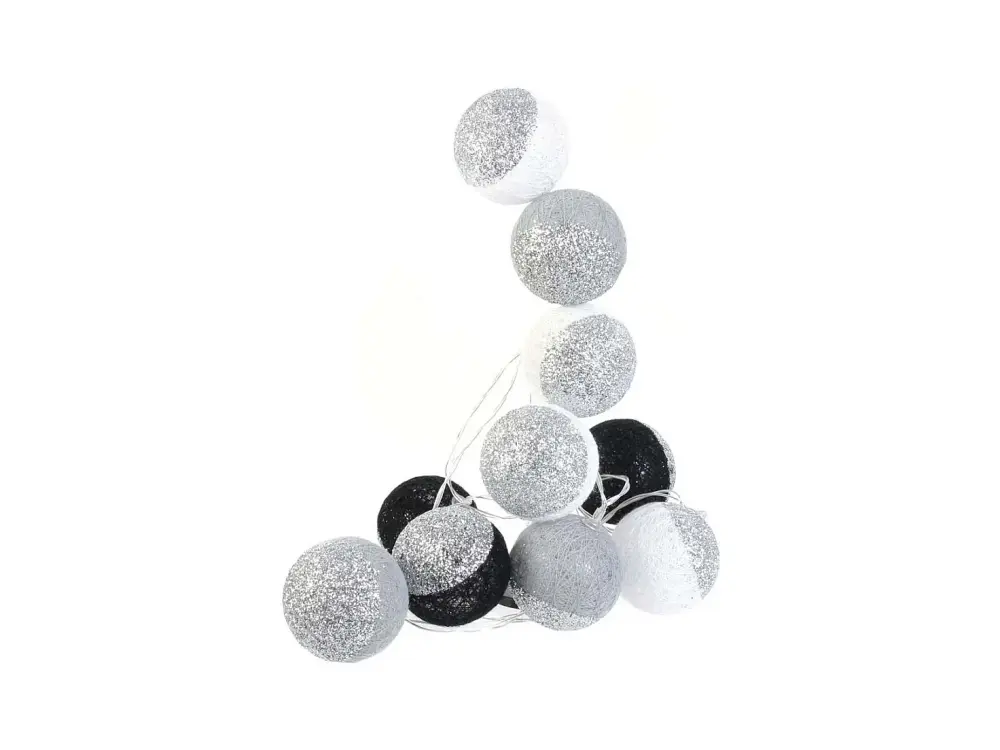 Guirnalda de bolas de purpurina 10 leds