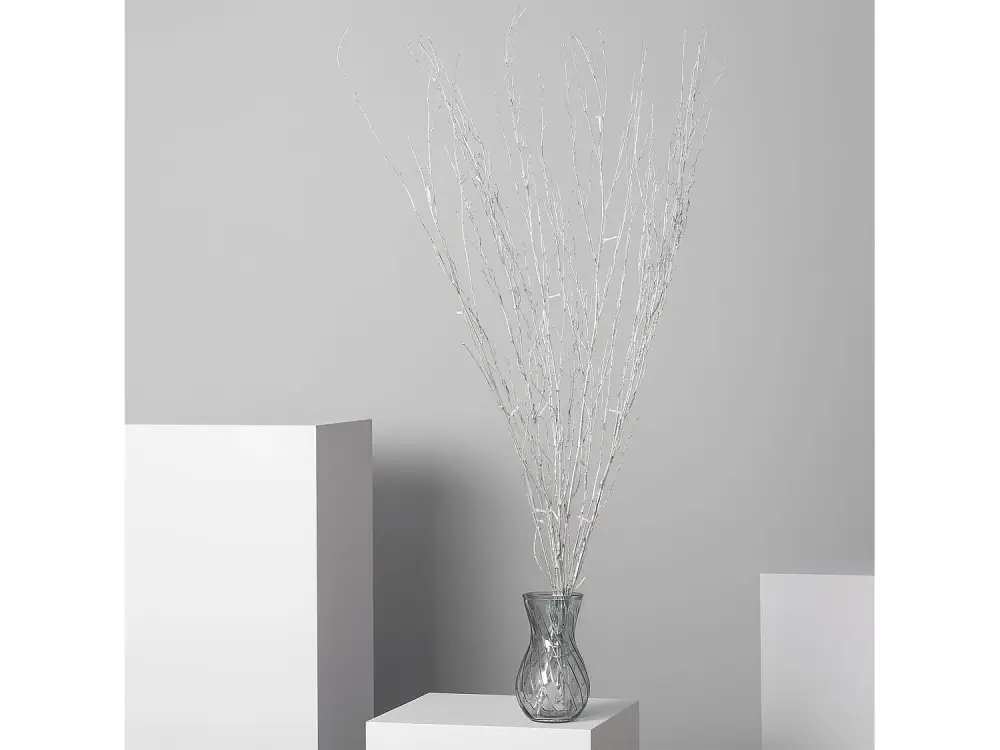 Ramas Decorativas LED con Baterí 1.2m Plata