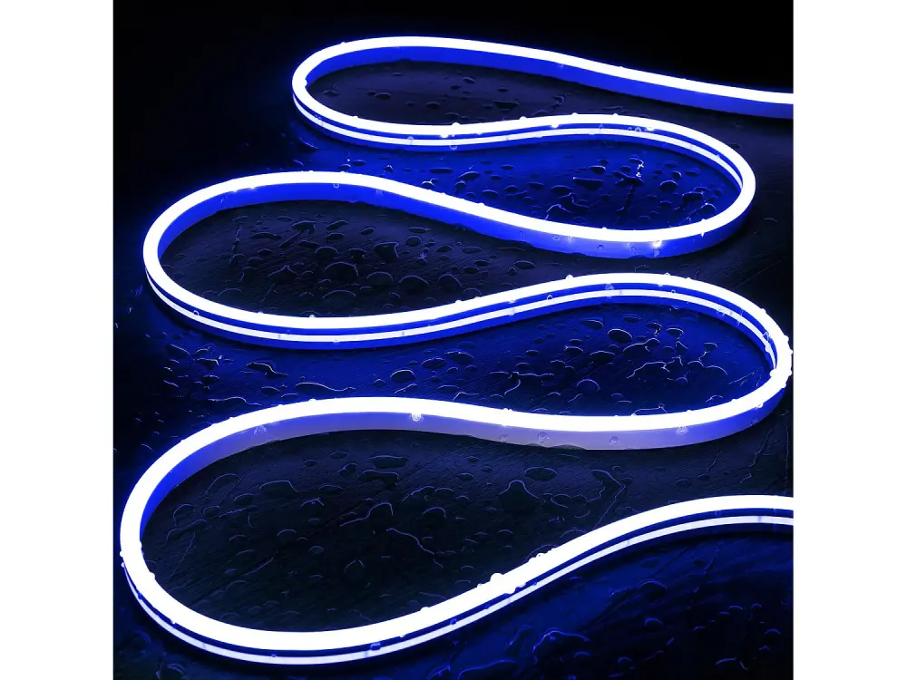 Tira Neón LED 48V DC 120 LED/m Azul IP65 Medida Corte cada 5 cm 10m