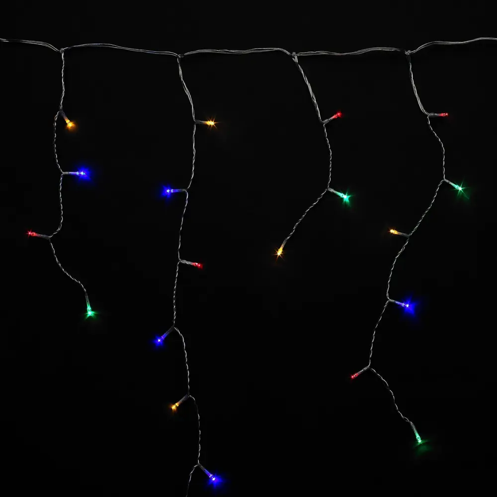 Guirnalda luces navidad cortina 3x1 metros 115 LEDs arcoíris. Luz navidad