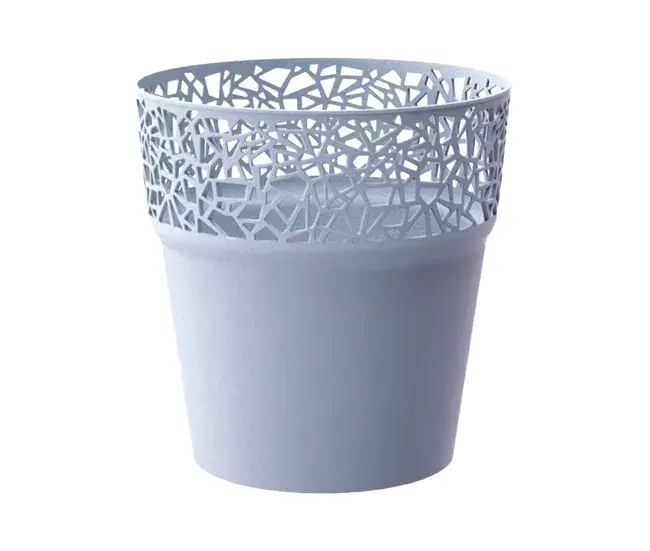 Maceta De Plastico Tree En Color Gris Hielo 14,5 (Largo) X 14,5 vasto X 14,8 (Alto) Cm