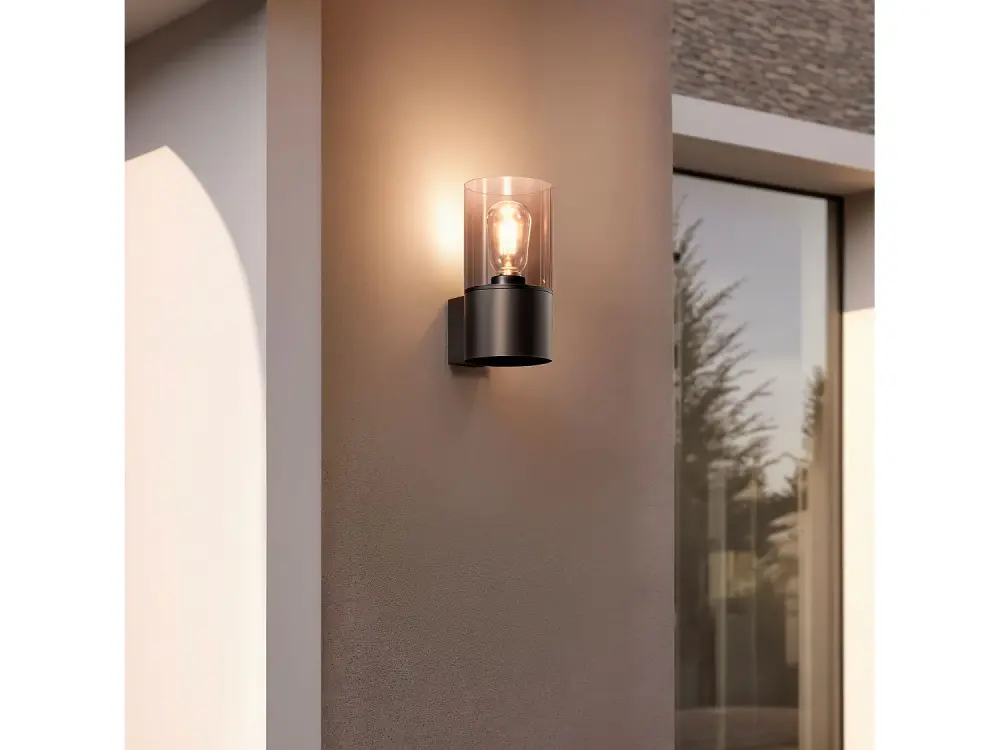 Aplique de Pared Exterior Aluminio Solok Negro Mate