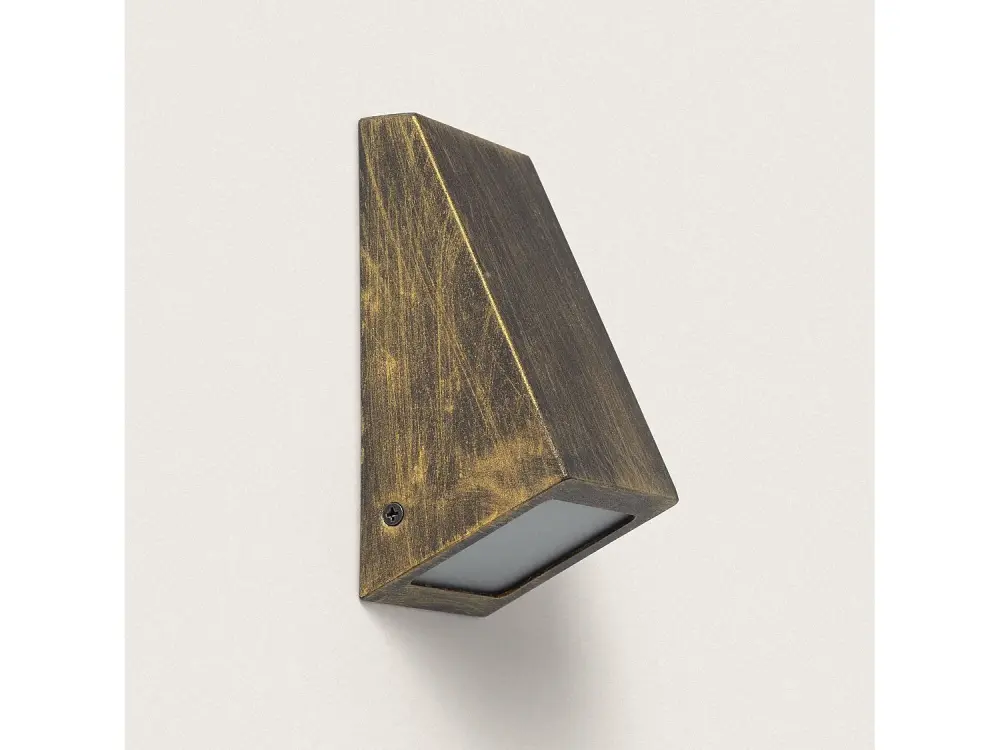 Aplique de Pared Exterior Metal y Cristal Ruzafa Negro