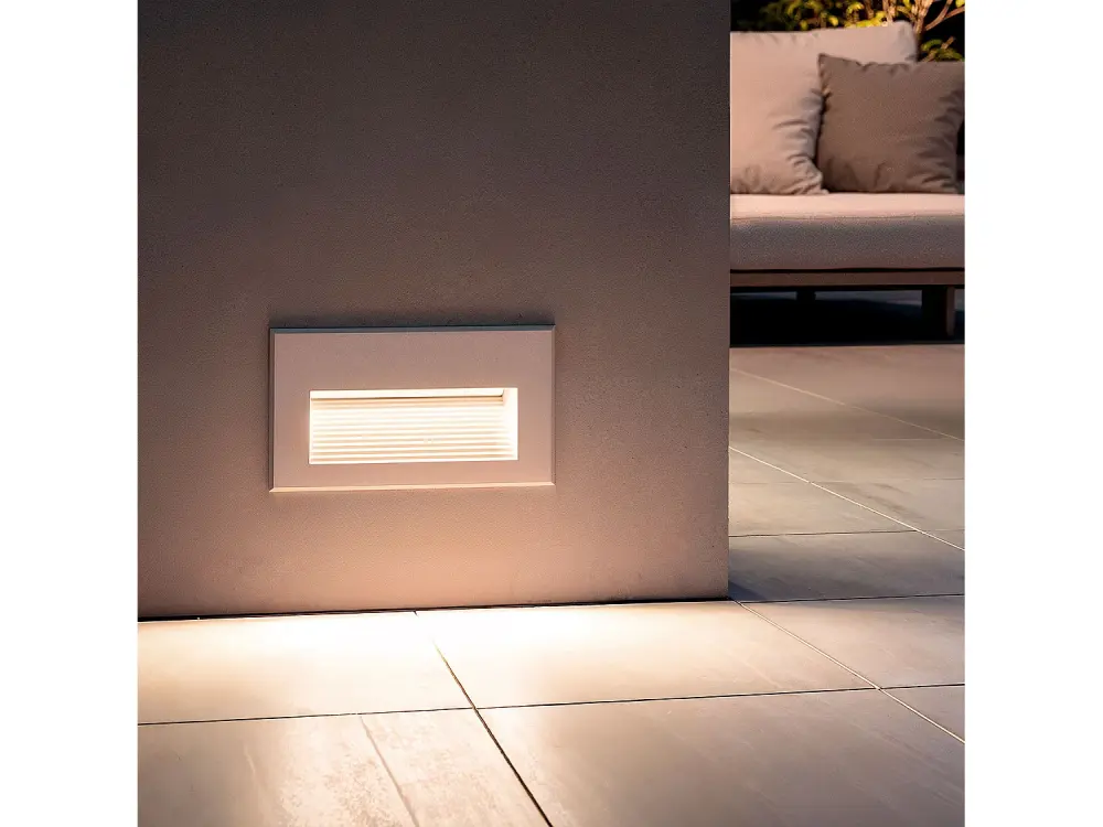 Baliza Exterior LED 5W Empotrable Pared Blanco Goethe Horizon Blanco Neutro 4000K